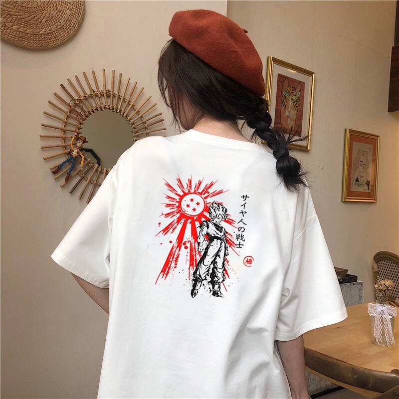 Áo thun tay lỡ form rộng Goku phong cách Nhật Bản vải dày mịn 2020T2404