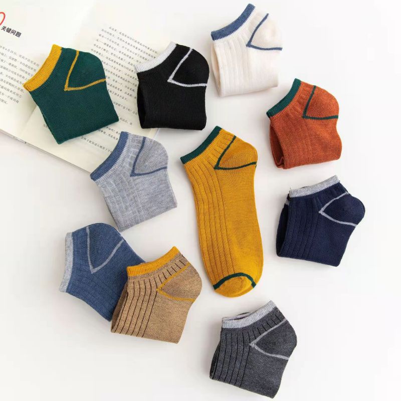 Tất Vớ Cổ Ngắn 10 Màu Chất Cotton