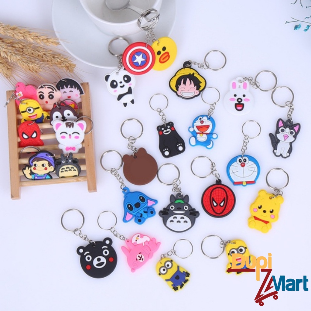 Móc Khóa Mini Nhựa Silicon Dẻo Siêu Cute - Móc Khóa Hoạt Hình Nhiều Mẫu Dễ Thương Xinh Xắn