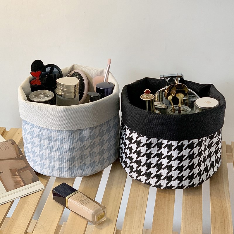 Hộp Đựng Đồ Dùng Bằng Vải Canvas Để Bàn Có Thể Gấp Gọn Tiện Dụng