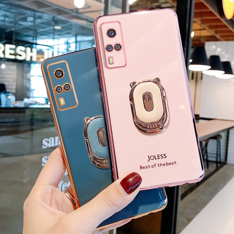 Ốp điện thoại có giá đỡ nữ tính cho Vivo Y51 2020 Y31 2021