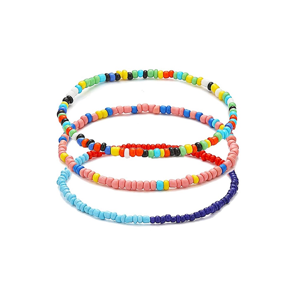 Lắc Chân Chuỗi Hạt Handmade Nhiều Màu Phong Cách Bohemian Thời Trang Cho Nam Và Nữ