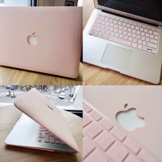 Combo ốp macbook hồng pastel + phủ phím(TẶNG KÈM NÚT BỊT BỤI+CHỐNG GÃY SẠC)
