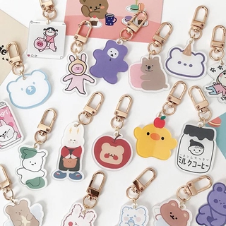 Vỏ Bảo Vệ Hộp Sạc Tai Nghe Airpods Kèm Móc Khóa Hình Gấu Xinh Xắn