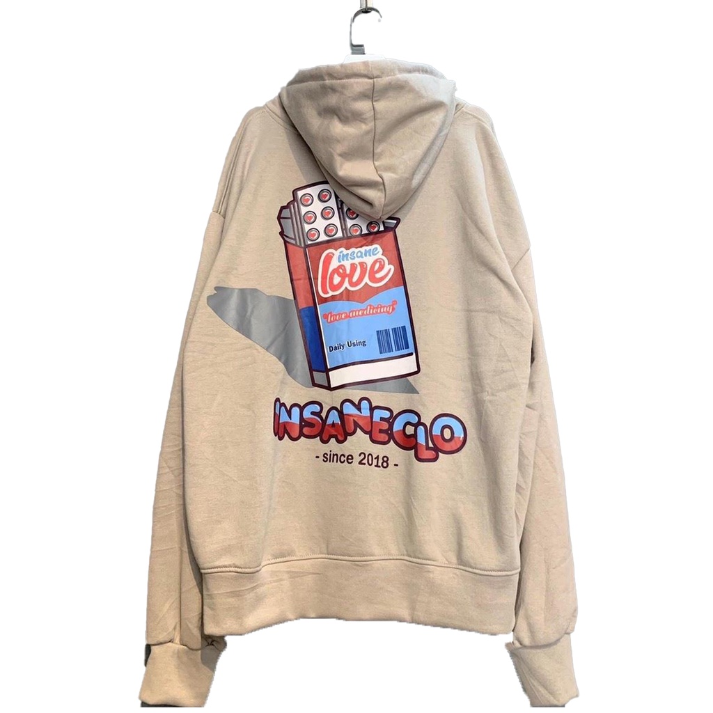 Áo khoác hoodie nữ form rộng có dây kéo 4YOUNG LOVE