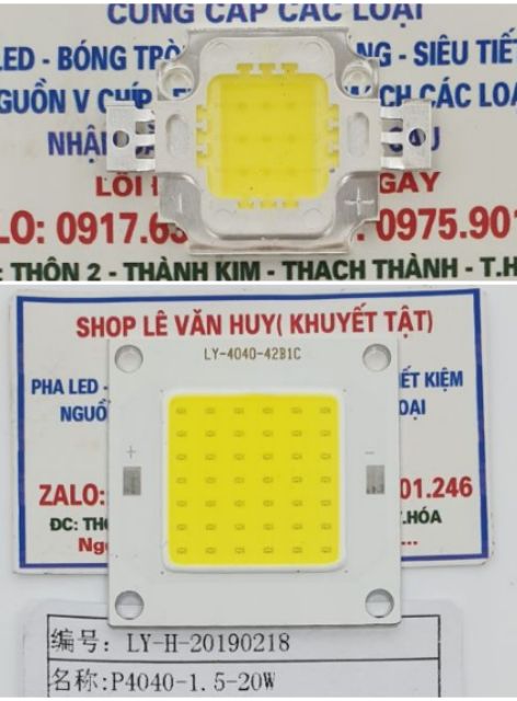 Chíp led 3.7 đến 4v loại 20w cob