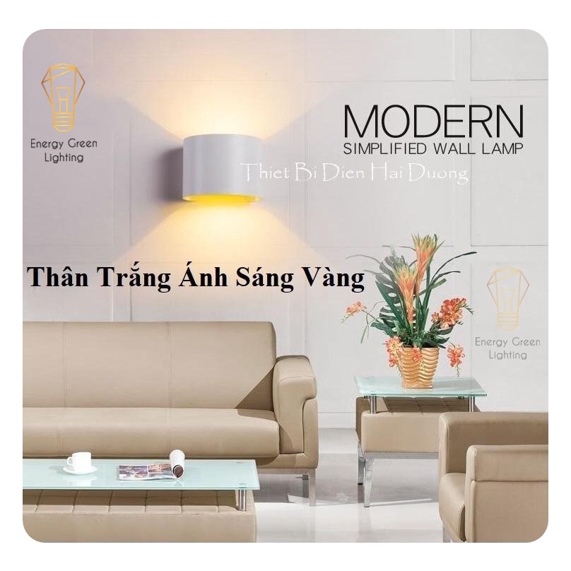 Đèn Tường Energy Green Lighting Led Tròn Chống Nước Thân Nhôm 378 7w Chỉnh Sửa Góc Sáng - Bảo Hành 12 Tháng
