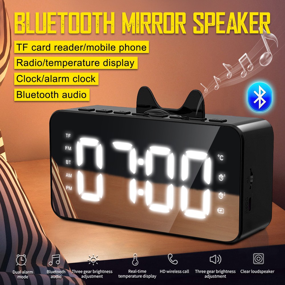 LOA Bluetooth Hoco HK7, dung lượng pin 2.000mAh, có đồng hồ báo thức và đài FM, màn hình LED – Chính Hãng