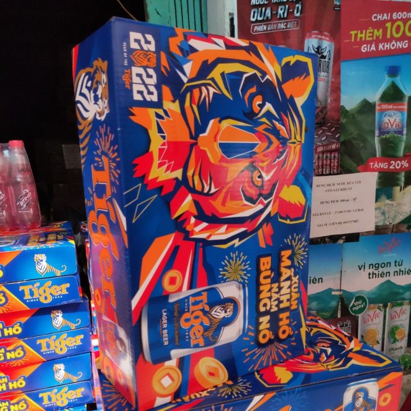 Thùng Bia Tiger nâu 330ml