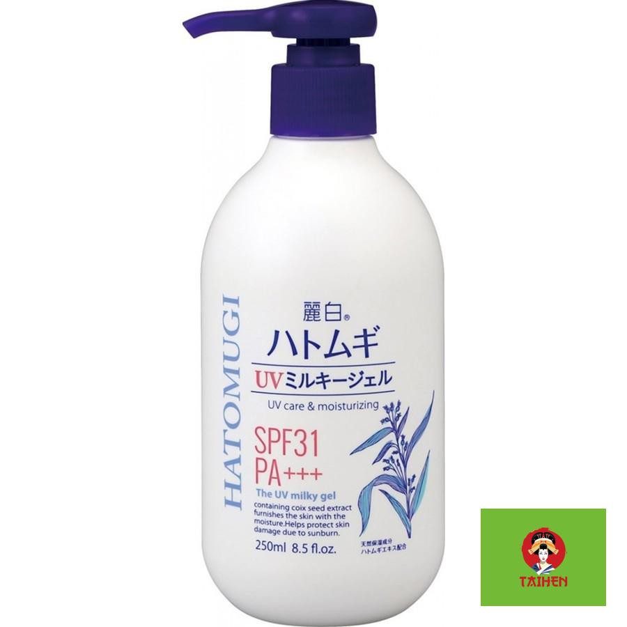 Sữa dưỡng thể làm trắng, chống nắng Hatomugi Naturie Nhật Bản SPF31 PA+++