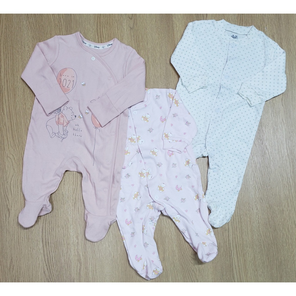 Body dài ngủ Bigbaby bé gái 0-24M, chất liệu thun cotton mềm mát xuất dư xịn carter