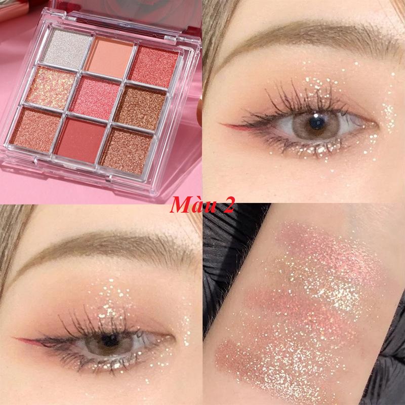 Bảng Phấn Mắt 9 Ô Ánh Nhũ Lung Linh JADED Eye Palette 8.5g - Hàng nội địa Trung