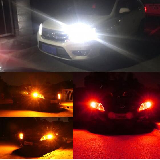Bóng Đèn LED Lymoyo 1156 P21W 12SMD Ba15S 1157 P21 / 5w Bay15 Cho Xe Hơi