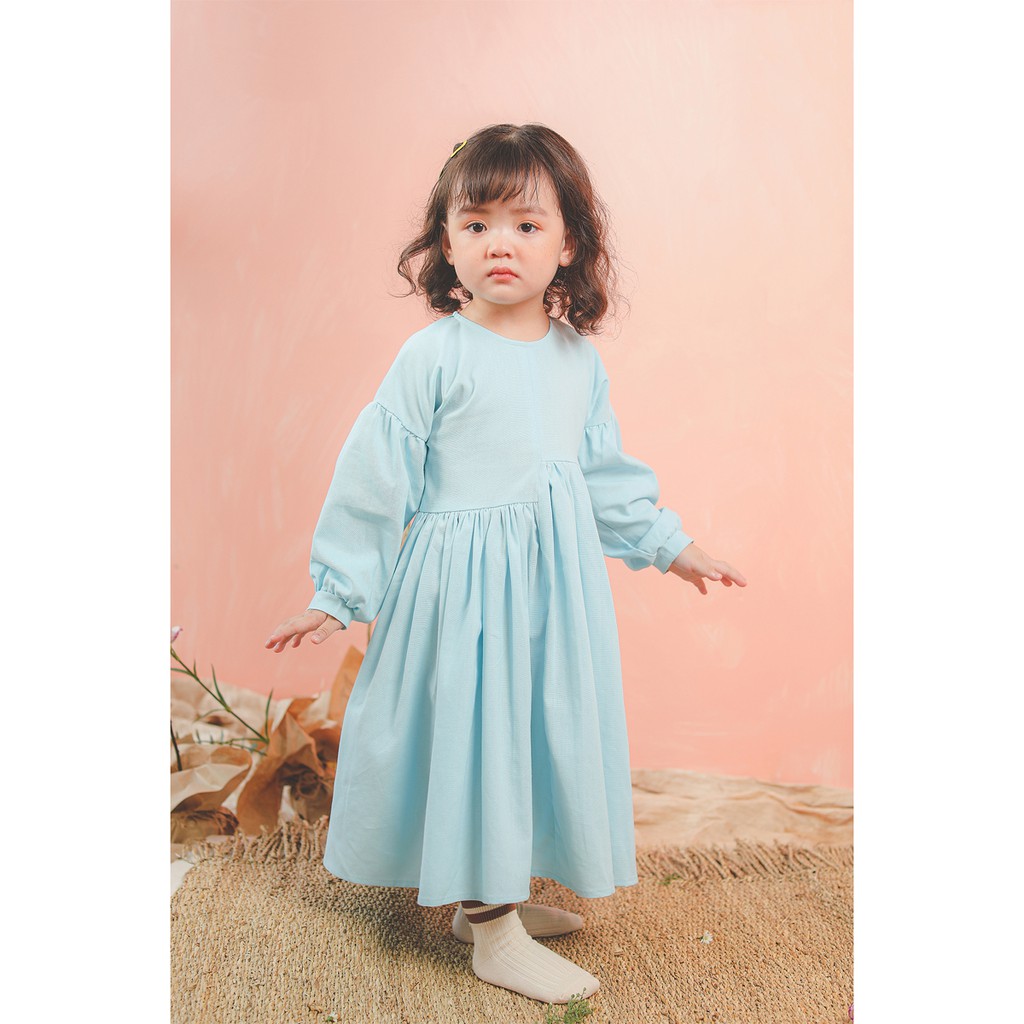 Váy xanh dài tay BG GMG20DR021 - Lovekids