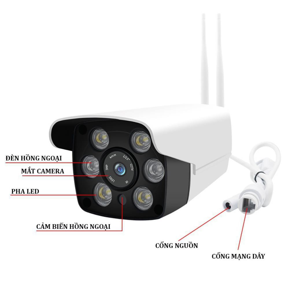 [FREESHIP] Camera Giám Sát Ngoài Trời Yoosee - 6 Led Full HD (2.0Mpx) - Hồng Ngoại Quay Đêm | BigBuy360 - bigbuy360.vn