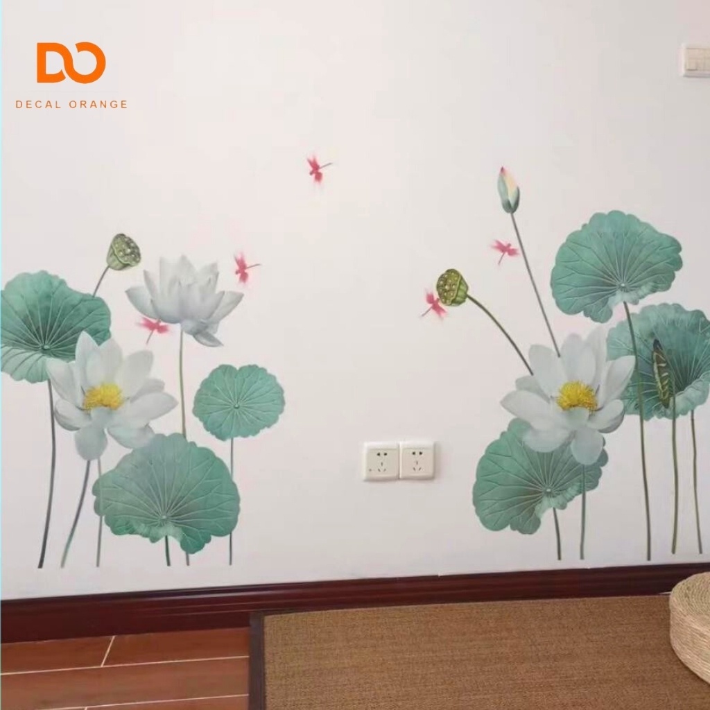 Decal dán tường, Giấy dán tường trang trí phòng ngủ, phòng khách cao cấp cây xanh hoa lá sơn thủy | BigBuy360 - bigbuy360.vn