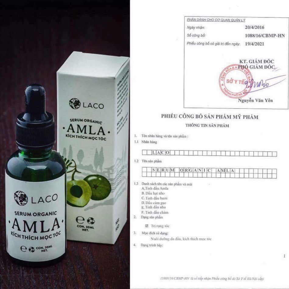 🔥 RẺ VÔ ĐỊCH 🔥 Serum AMLA Organic Kích Thích Mọc Tóc