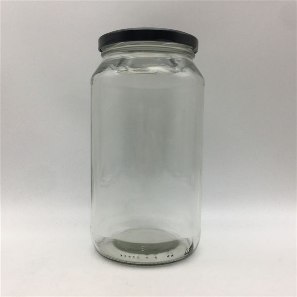 Hũ thủy tinh tròn nắp thiếc vặn 1000ml