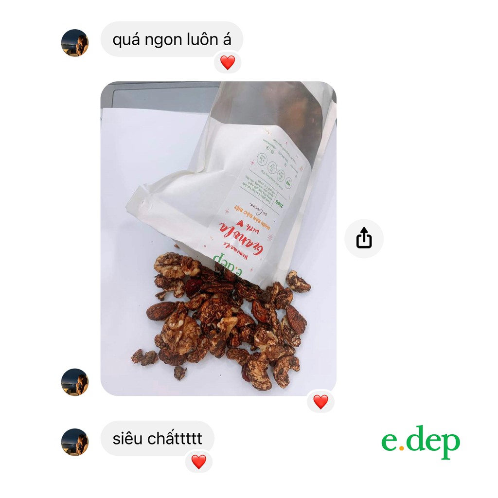 Quà tặng set 4 Granola ăn kiêng siêu hạt, Eat Clean & Low Carb giàu chất béo tốt | BigBuy360 - bigbuy360.vn