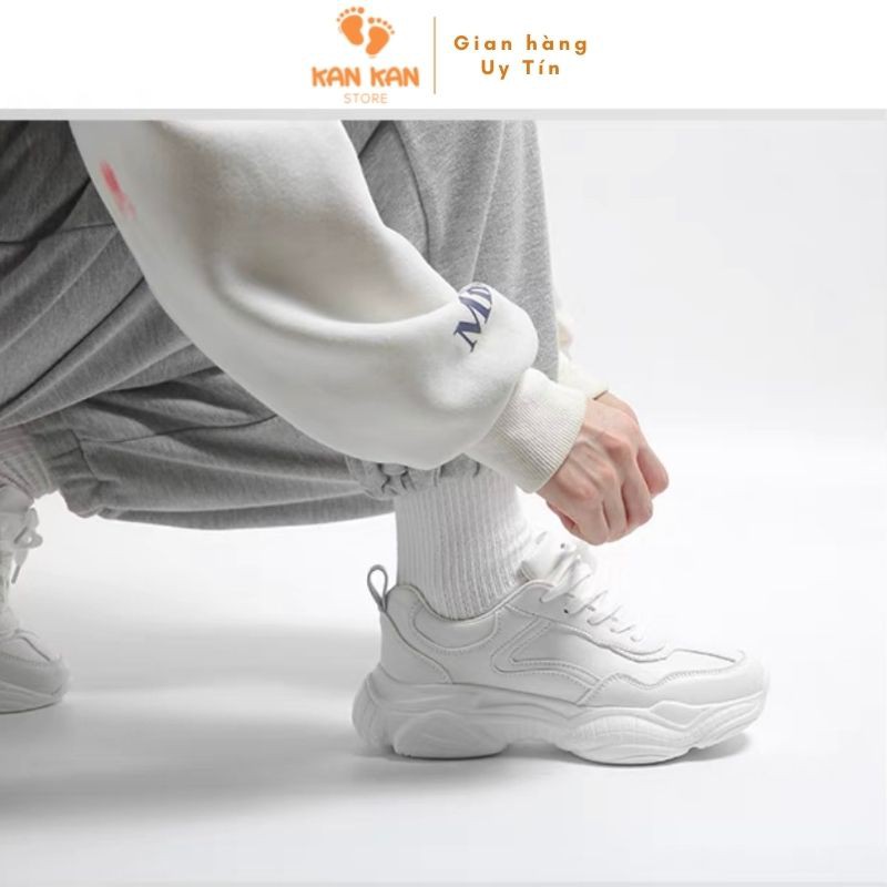 Giày Thể Thao Nữ Trắng KA042 Giầy Sneaker Nữ Độn Đế Cao Đẹp Thời Trang KanKanStore