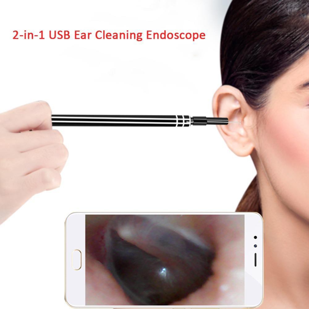 Cây Lấy Ráy Tai Camera Có Đèn Led - Xem Trên Điện Thoại, Máy Tính