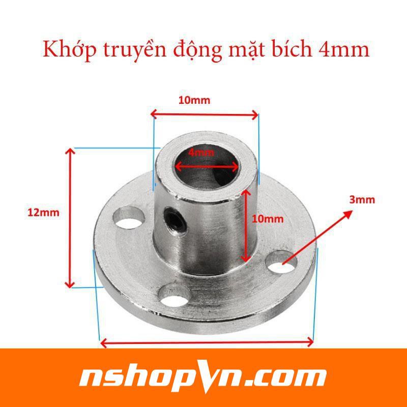 Khớp truyền động mặt bích 3mm / 4mm / 5mm / 6mm / 8mm / 10mm / 12mm