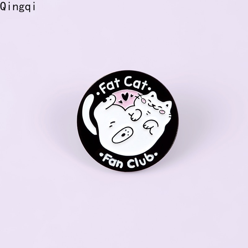 Ghim cài áo Miss Zoe tráng men hình mèo dễ thương