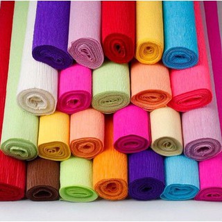 Giấy nhún, giấy nhăn làm hoa