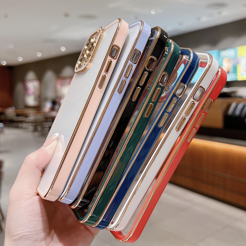 Ốp Điện Thoại Trong Suốt Mạ Điện Cho Vivo Y22s Y35 Y22 Y16 Y02s Y77 V23 V23E Y73 V21E Y50 Y30 Y30i Y17 Y12 Y15 T1X Y91 Y93 Y95
