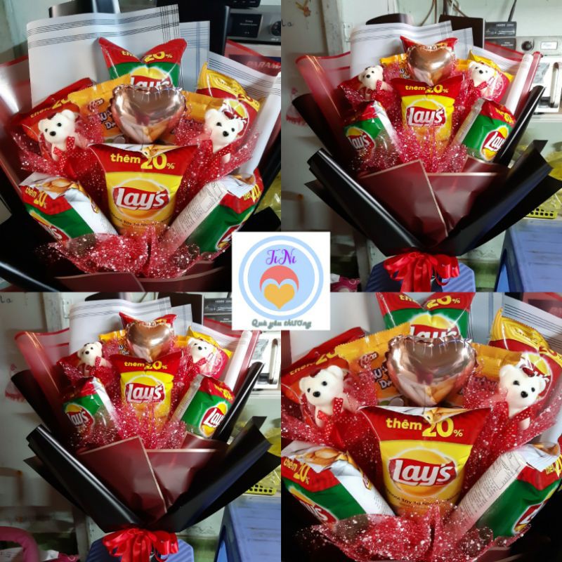 Bó hoa phối snack
