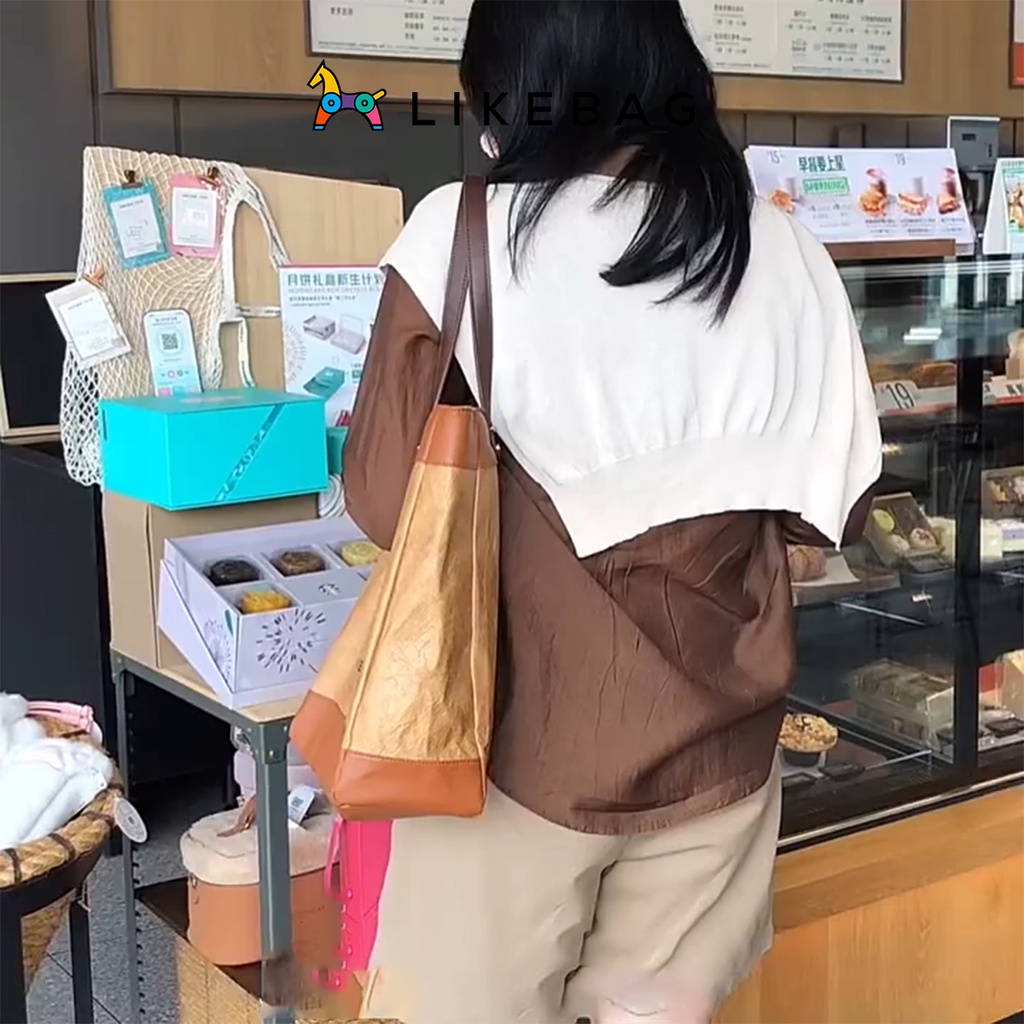 Túi đeo vai, kẹp nách thời trang LIKEBAG in chữ Never Give Up độc lạ 218NPZ0946 - LIBAGI