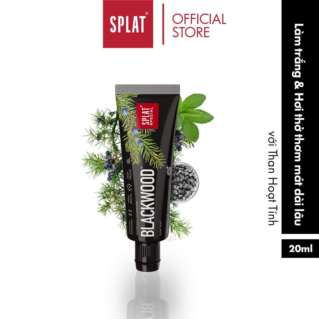 Kem Đánh Răng SPLAT Blackwood Special series Chiết Xuất Quả Bách Xù Giúp Thơm Miệng Và Làm Trắng Răng An Toàn 20ml