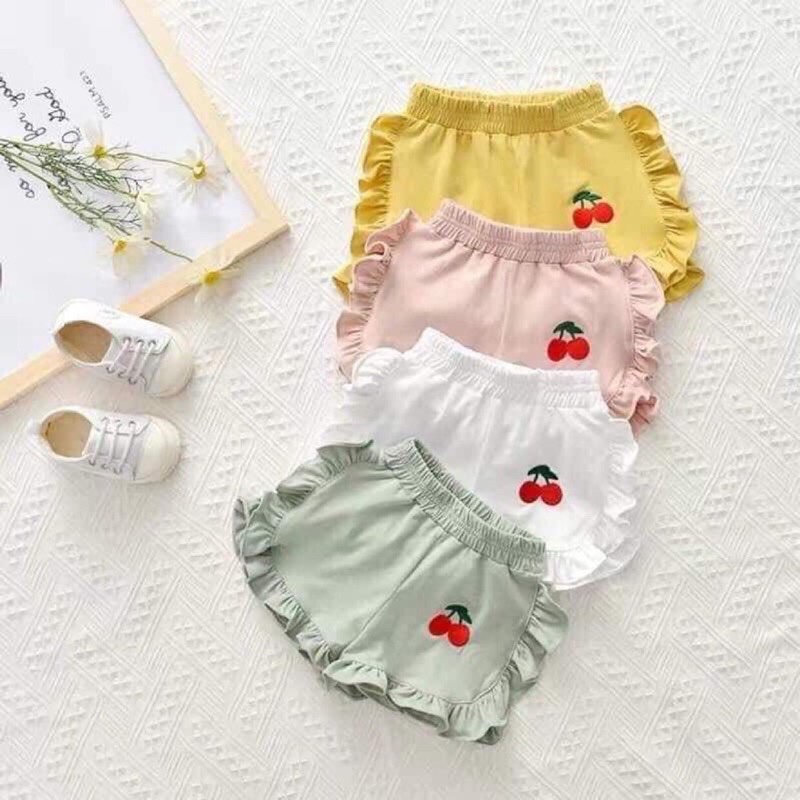 ❤️[Kèm Quà Tặng]❤️ |Set Combo 4 |❤Quần đùi cho bé gái Chất cotton chery xinh