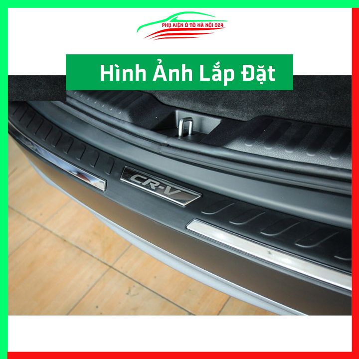 Ốp chống trầy cốp ngoài nhựa đen CRV 2018-2023 hàng loại 1 dán cốp sau chống xước trang trí xe