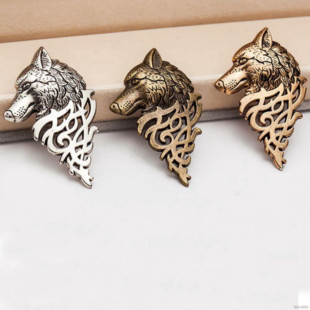 Ghim cài áo hình chó sói dễ thương