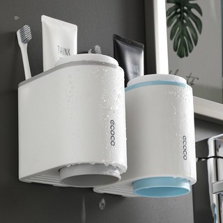 Kệ bàn chải dính tường Ecoco [Kèm 2 cốc]