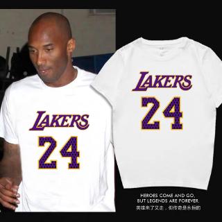 NBA Kobe Bryant #24 Áo phông đen Los Angeles Lakers Mamba Tưởng niệm ngắn tay áo bóng rổ chính hãng