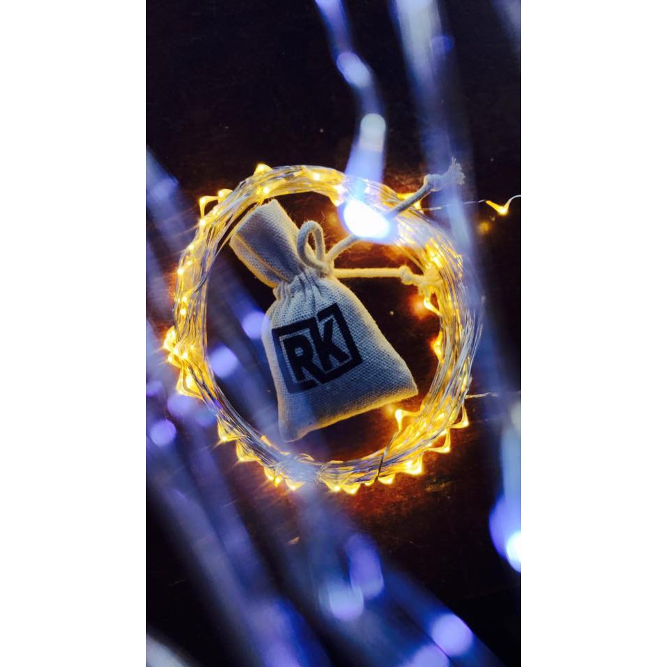 Dây đèn led trang trí fairy light đom đóm 4 màu thả trần phòng ngủ dùng pin AA