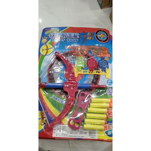 Vỉ đồ chơi cungh bắn bi, đạnn xốp
