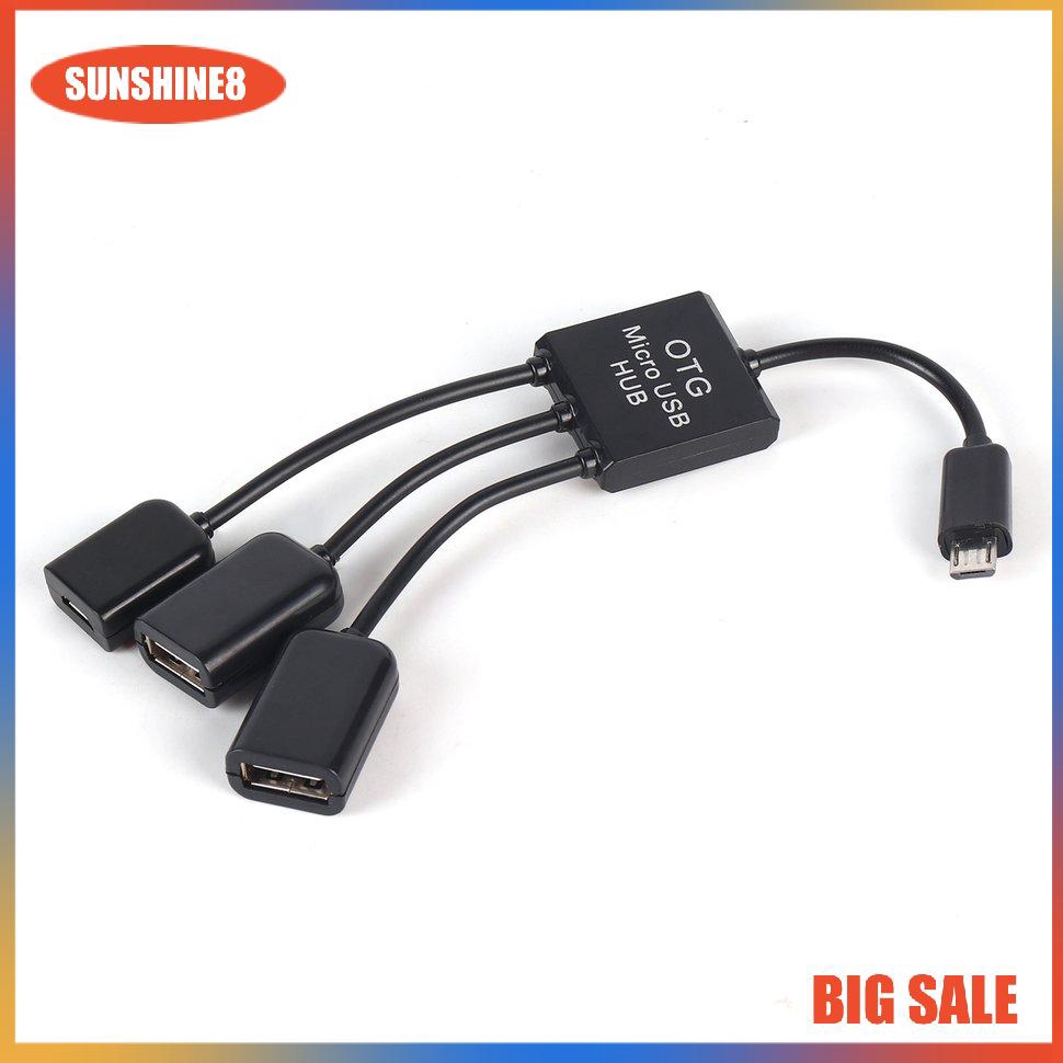 Cáp chia cổng micro USB OTG tiện dụng
