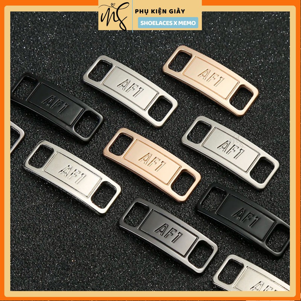 Lacetags Logo AF1 Tổng Hợp - Phụ kiện Khóa Giày Lace Lock Hợp Kim