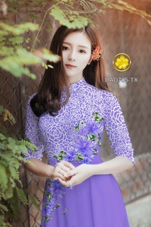 Vải Áo Dài Tằm Ý/ Lụa Nhật Hoa Chéo Eo