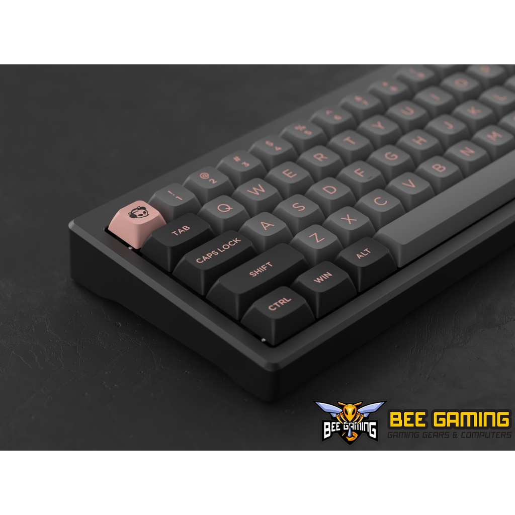 [Mã 33ELSALE hoàn 7% xu đơn 300k] Bộ keycap AKKO Black Pink - Chất liệu PBT Double Shot - 155 nút (ASA Low-profile)