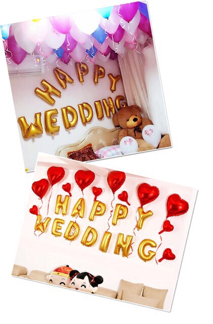 Set chữ HAPPY WEDDING
