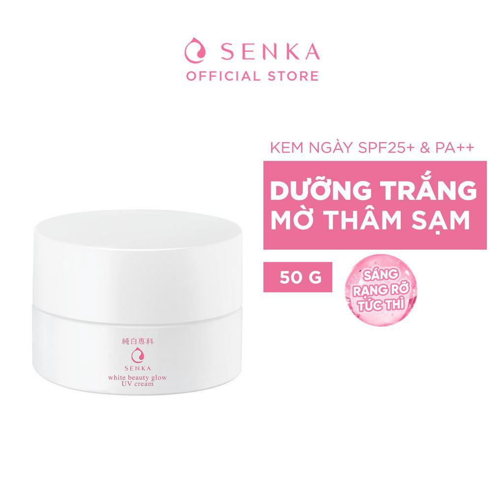 Kem dưỡng trắng da chống nắng ban ngày Senka White Beauty Glow UV Cream SPF 25 PA ++ 50g - 15539