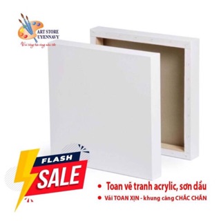 combo 10 khung, toan, bố vẽ tranh canvas 20x30cm