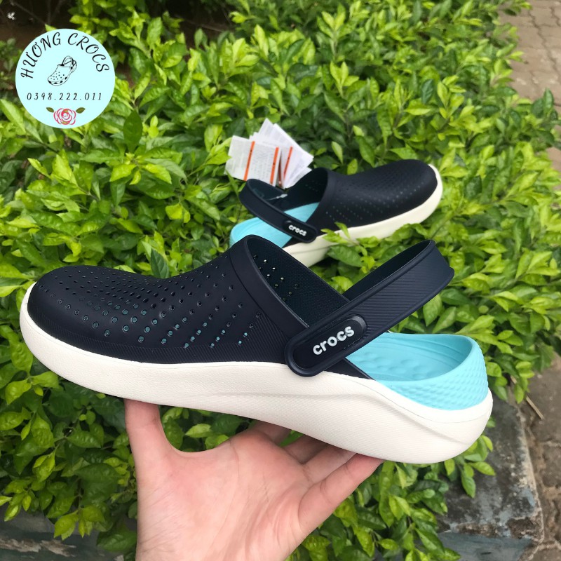Dép sục Cross Literide Navy xanh ngọc cá tính cho nam nữ