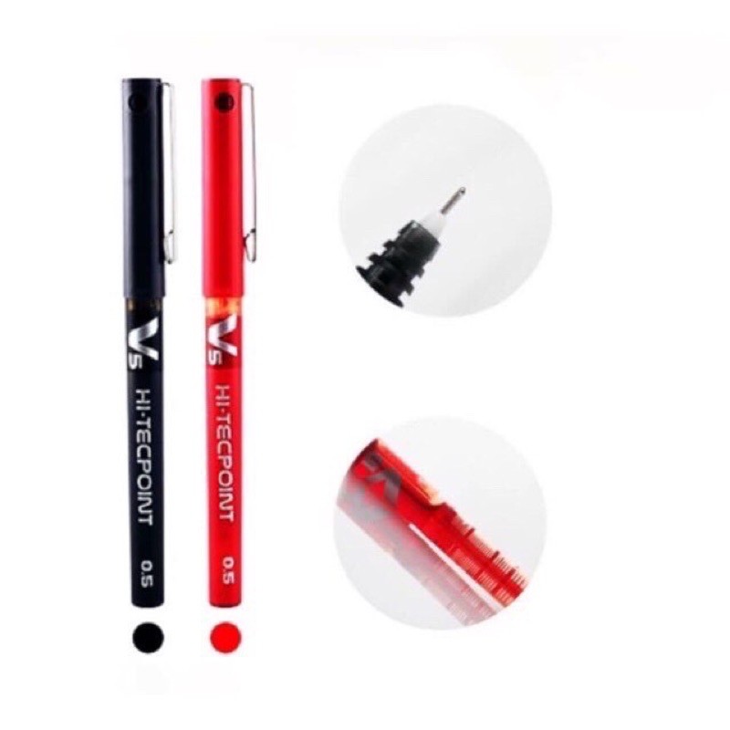 Bút Gel nước Pilot V5 Nhật / Bút nước định hình không trôi Pilot V5 - Xanh/ Đen/ Đỏ