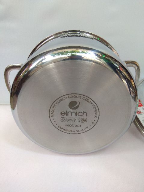 Bộ Nồi Chảo Inox cao cấp 3 Lớp Đáy Liền Elmich Tri-Max EL-3742 dùng bếp từ chính hãng - BH 5 năm