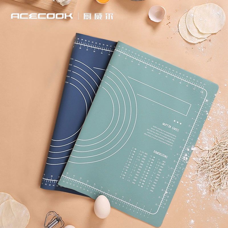(sẵn) Set thảm cán bột silicon dai, chịu nhiệt kèm thanh cán cùng màu